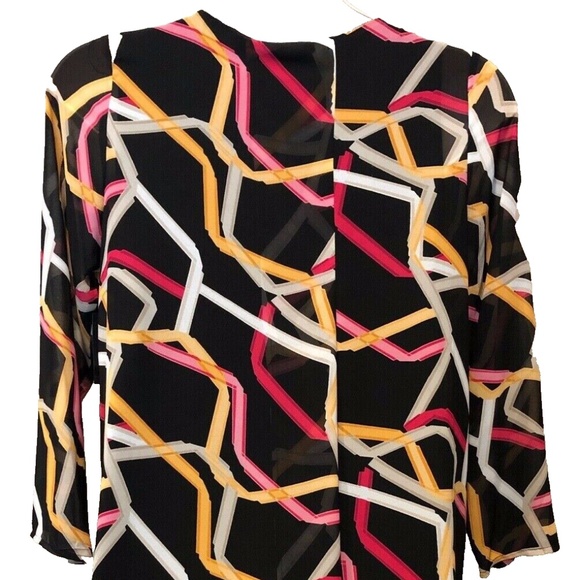 Alfani Women's Plus Size Black Comb Printed Overlay Tunic, Multi Ribbons, 0X/XL - Picture 11 of 15
